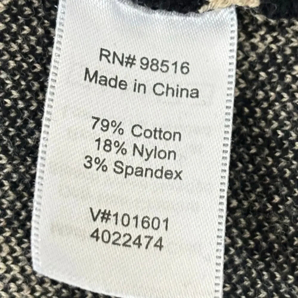 Coldwater Creek Printed Open Cardigan Black and Tan Size XL - Picture 4 of 8